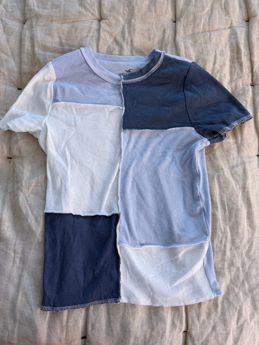 Patchwork Ribbed baby Tee